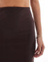 ASOS DESIGN co-ord fishtail maxi skirt in chocolate