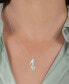 Фото #2 товара Enchanted Disney Fine Jewelry diamond Cinderella Slipper Pendant Necklace (1/5 ct. t.w.) in Sterling Silver, 16" + 2" extender