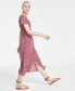 Фото #3 товара Women's Floral Print Button Front Midi Dress