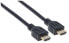 Manhattan HDMI Cable with Ethernet (CL3 rated - suitable for In-Wall use) - 4K@60Hz (Premium High Speed) - 2m - Male to Male - Black - Ultra HD 4k x 2k - In-Wall rated - Fully Shielded - Gold Plated Contacts - Lifetime Warranty - Polybag - 2 m - HDMI Type A (Standa