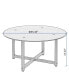 Фото #8 товара 35.5 Round Whole Coffee Table, Clear Coffee Table, Modern Side Center Tables