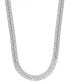 ფოტო #1 პროდუქტის Diamond 24" Double Row Necklace (1 ct. t.w.) in Sterling Silver or 14k Gold-Plated Silver