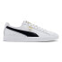 Фото #2 товара Puma Clyde Core L Foil 36466901 Mens White Leather Lifestyle Sneakers Shoes
