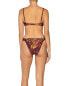 Peony 285616 Women Printed Shirred Bikini Bottom, Size 4