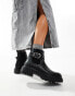 schuh Amari chunky ankle boots with buckle in black