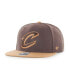 Фото #1 товара Men's Brown Cleveland Cavaliers No Shot Two-Tone Captain Snapback Hat