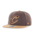 ფოტო #1 პროდუქტის Men's Brown Cleveland Cavaliers No Shot Two-Tone Captain Snapback Hat