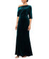 Фото #3 товара Women's Velvet One-Shoulder Gown