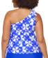 Trendy Plus Size Marita One-Shoulder Tankini Top