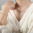 Playful gold-plated jewelry set with beads (necklace, bracelet)