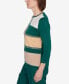 Women's Emerald Isle Color Blocking Gold Trim Sweater