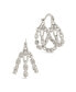 ფოტო #1 პროდუქტის 14K Gold Plated or Rhodium Plated Triple Chain Tenly Hoops Earrings