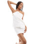 Фото #1 товара ASOS DESIGN draped structured bandeau mini dress in white