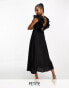 Фото #1 товара Nobody's Child Petite ruffle midi dress in black