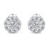 Фото #2 товара Impressive silver earrings with zircons Flowers EA331W