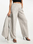 Vero Moda pinstripe relaxed wide leg trouser co-ord in grey