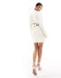Фото #4 товара Pretty Lavish cut-out blazer mini dress in cream