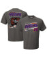 ფოტო #1 პროდუქტის Men's Charcoal Denny Hamlin 2023 NASCAR Cup Series Schedule T-shirt