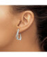 ფოტო #3 პროდუქტის Stainless Steel Polished Geometric J Hoop Earrings