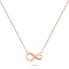 Fashionable Bronze Infinity Necklace with Zircons NCL76R