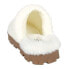 Фото #4 товара Jessica Simpson Womens Cable Knit Scuff Slippers - Cream/Small