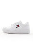 Tommy Jeans retro basket trainers in white