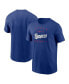 Фото #1 товара Men's Royal Texas Rangers Home Team Athletic Arch T-Shirt