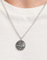 Фото #4 товара Faded Future palm tree coin pendant necklace in silver