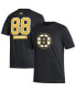 Фото #1 товара Men's David Pastrnak Black Boston Bruins Fresh Name and Number T-shirt