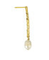 ფოტო #2 პროდუქტის Fresh Water Pearl Chain Drop Earrings in Gold Over Silver Plated