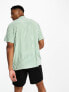 ASOS DESIGN relaxed stripe shirt in green