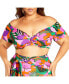 Фото #1 товара Women's Sicilia Underwire Print Bikini Top