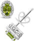 ფოტო #1 პროდუქტის Gemstone and Diamond Accent Stud Earrings in Sterling Silver