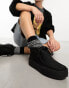 Clarks Originals Wallabee Cup sole boots in black leather W