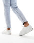 Фото #6 товара AllSaints Milla leather chunky sole trainers in white