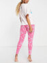 Фото #2 товара ASOS DESIGN Barbie x Hello Kitty oversized tee & legging pyjama set in pink