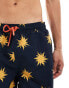 Hunky Trunks wavy sun swim shorts co ord in navy