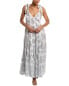 Rococo Sand Metallic Tiered Maxi Dress Women's White Xs