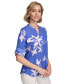 ფოტო #3 პროდუქტის Women's Floral Print Button Down Shirt