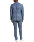 Фото #2 товара Boss Hugo Boss Slim Fit Wool Suit With Flat Front Pant Men's Blue 38R