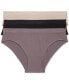 ფოტო #4 პროდუქტის Women's Embossed-Waistband Bikini - 3 Pack