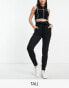 Vero Moda Tall paperbag tie waist tapered trousers in black