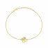 Gold-plated bracelet Four-leaf clover with zircons BRC69Y