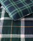 Фото #6 товара North Sail Plaid Brushed Microfiber 3 Piece Duvet Cover Set, Full/Queen