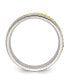 ფოტო #3 პროდუქტის Stainless Steel Brushed & Textured Yellow IP-plated Band Ring