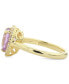 Pink Amethyst (3 ct. t.w.) & White Topaz (1/3 ct. t.w.) Heart Halo Ring in Gold-Plated Sterling Silver (Also in Amethyst & Garnet)