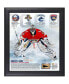 Фото #1 товара Roberto Luongo Florida Panthers Framed 15" x 17" 1000 Games Collage with a Piece of Game-Used Puck from 1000th NHL Game - Limited Edition of 111