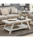 Wood Shelf Coffee Table in White Finish