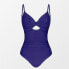 Фото #4 товара Women's Twist Front Cutout One Piece Swimsuit -Cupshe-S-Dark Blue