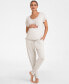 ფოტო #2 პროდუქტის Women's Ultra-Soft Maternity Nursing Loungewear Set